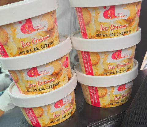 4 Pack: Lil bit of Banana Pudding Icecream